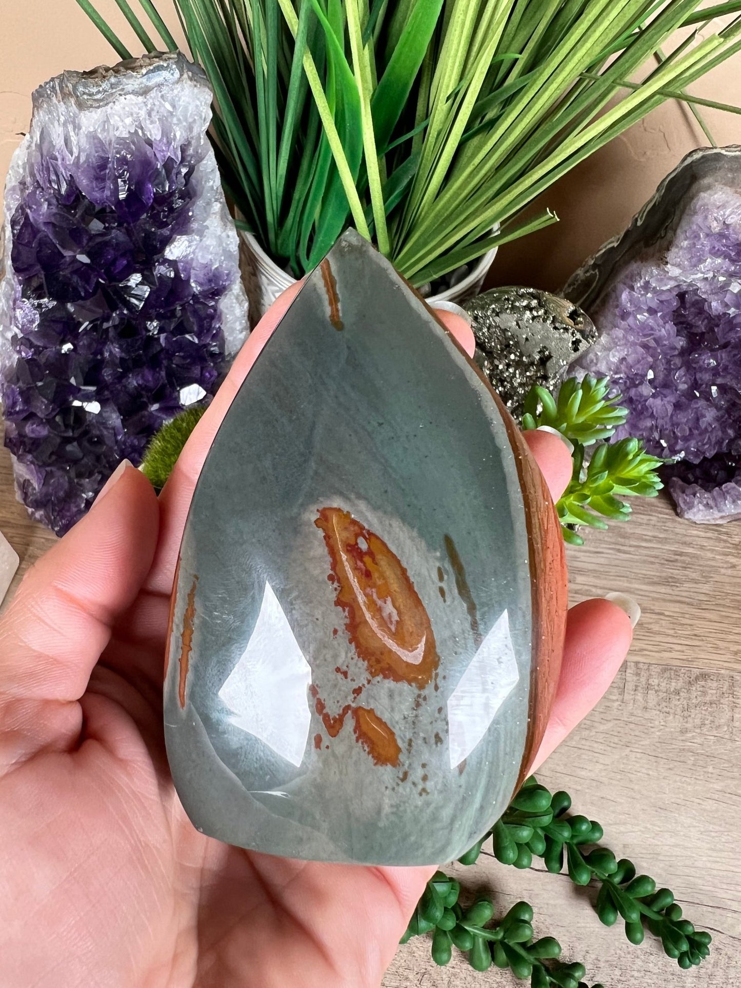 Polychrome Jasper Flame 4 Inch - Purple Door Alchemy
