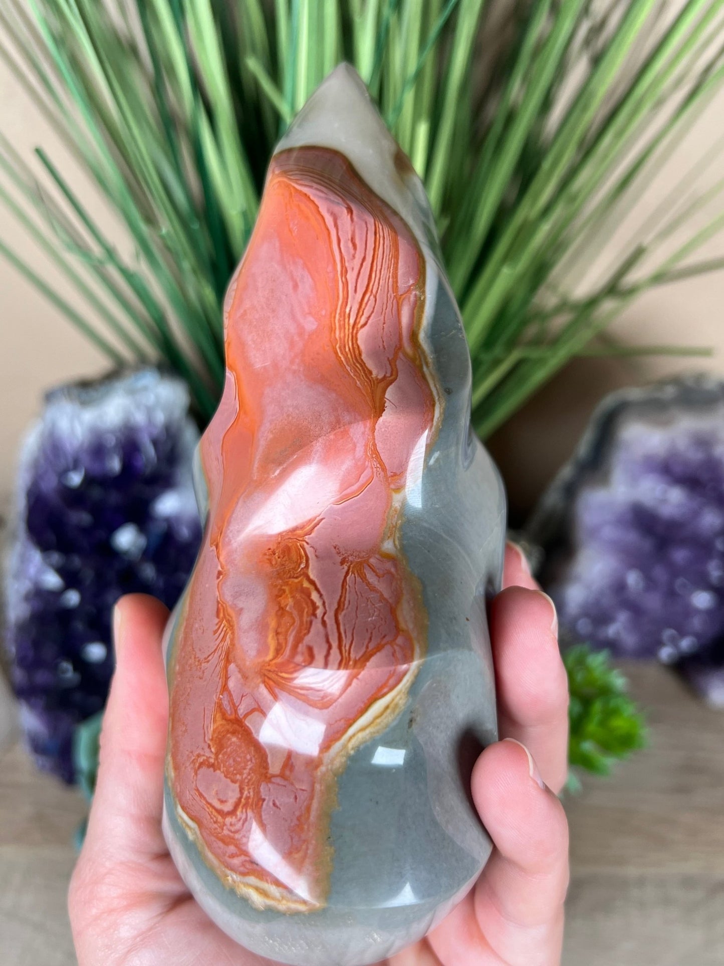 Polychrome Jasper Flame 6in - Purple Door Alchemy