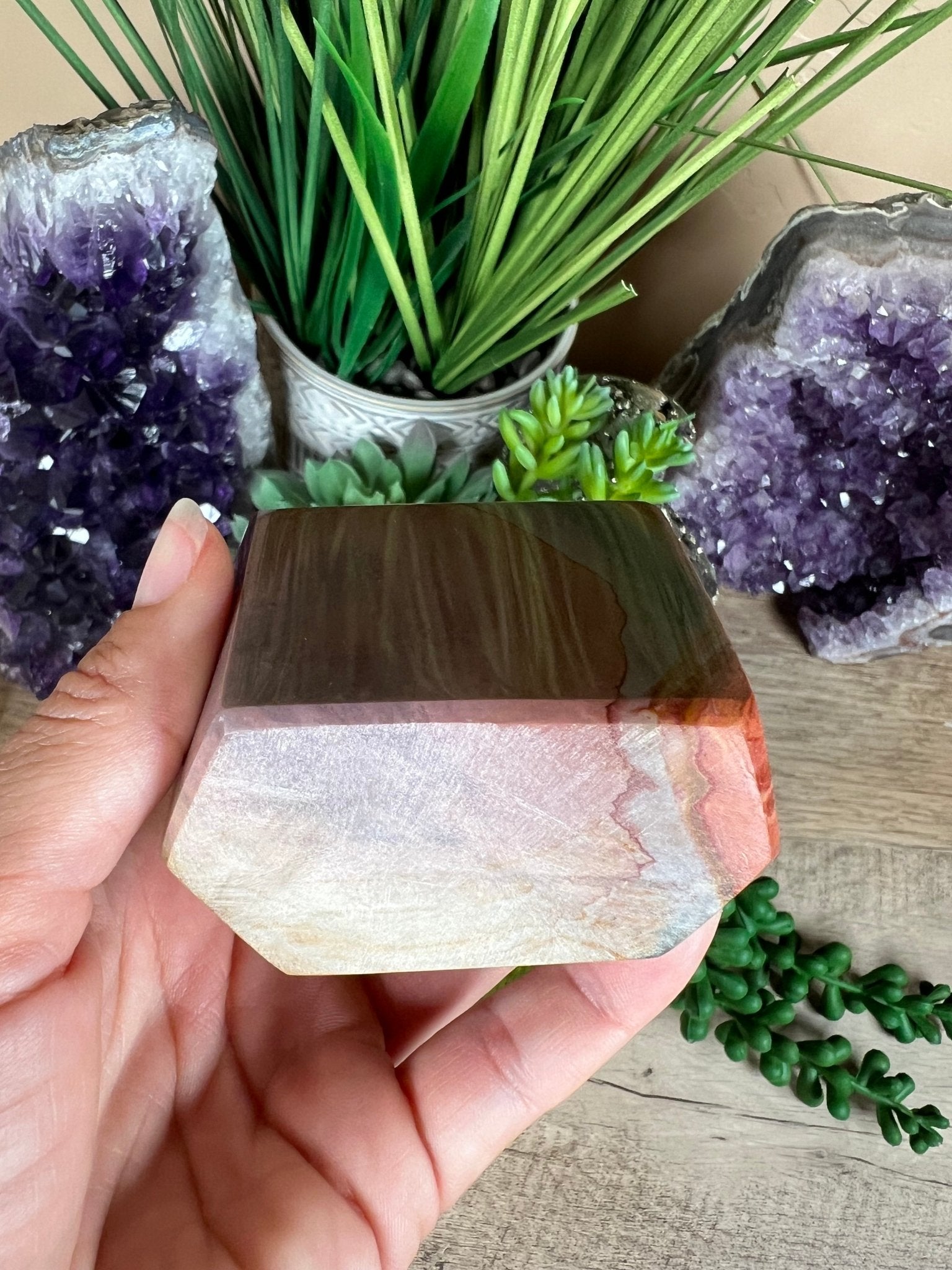 Polychrome Jasper Point 88mm, 3.46in - Purple Door Alchemy