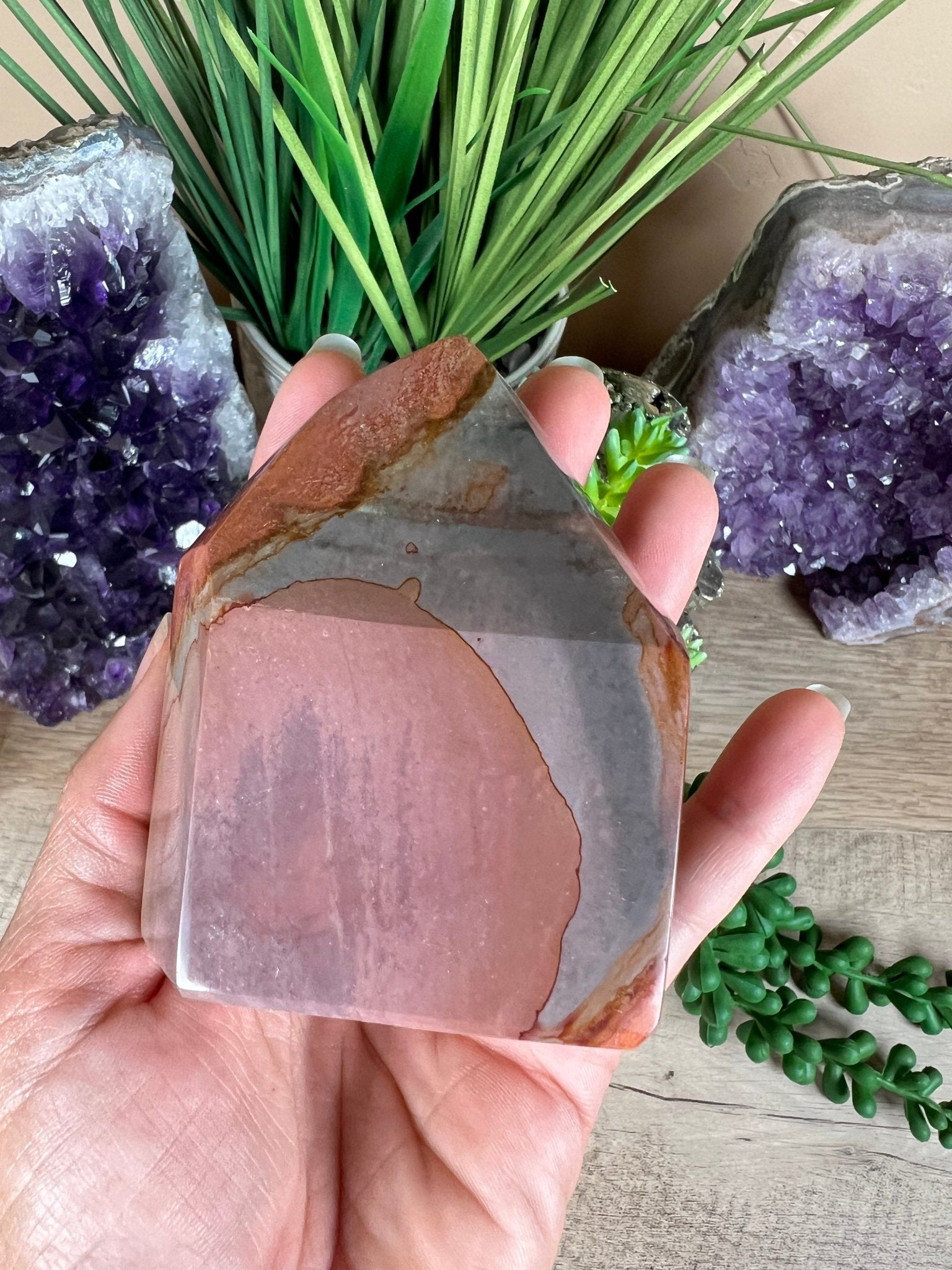 Polychrome Jasper Point 88mm, 3.46in - Purple Door Alchemy