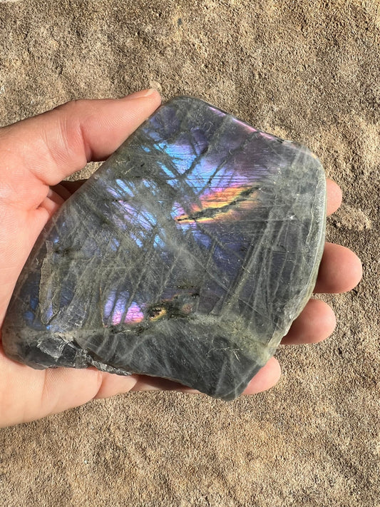 Purple Flash Labradorite Polished Slab 202g - Purple Door Alchemy