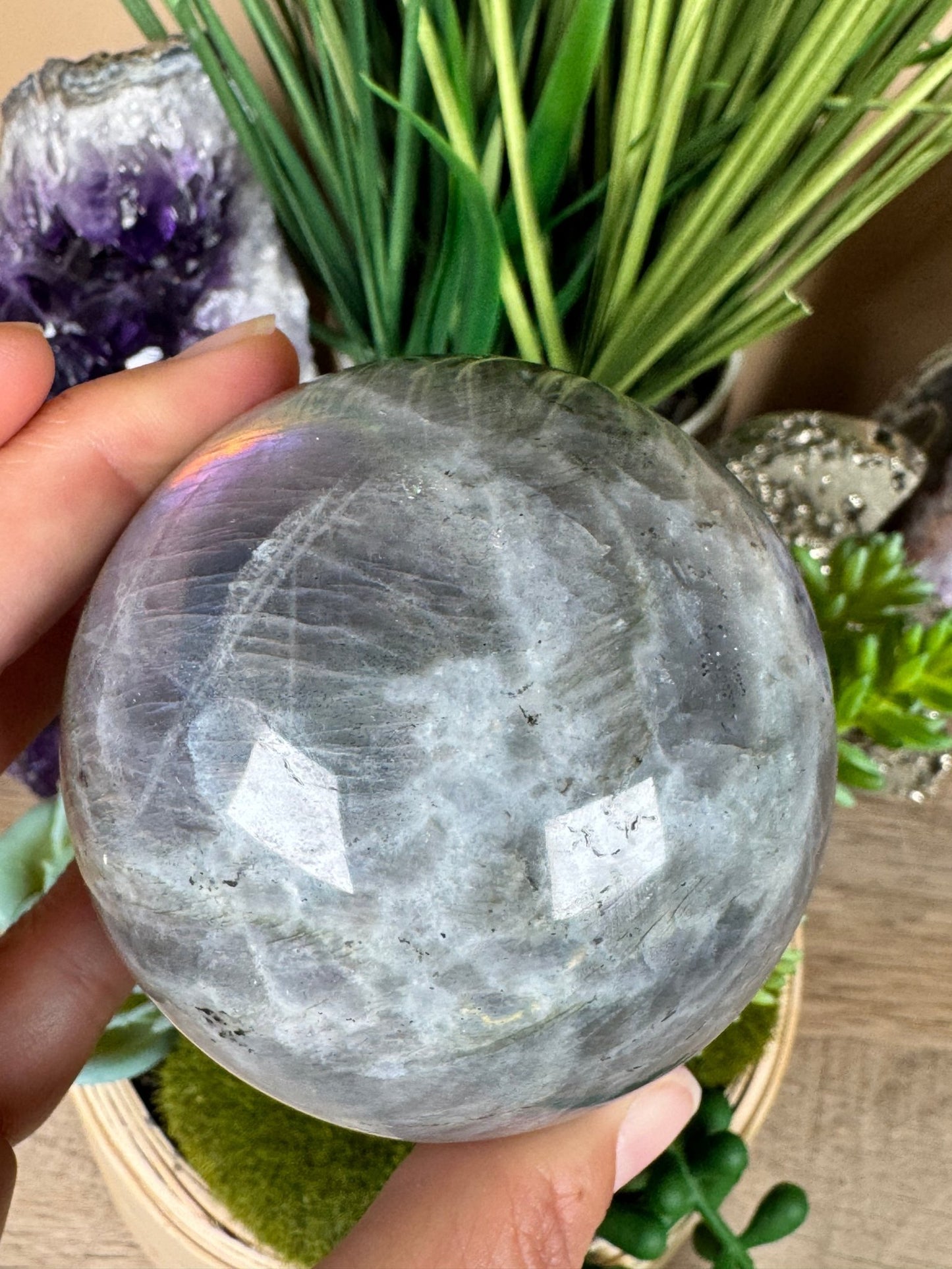 Purple Labradorite Sphere 73mm/2.9in - Purple Door Alchemy