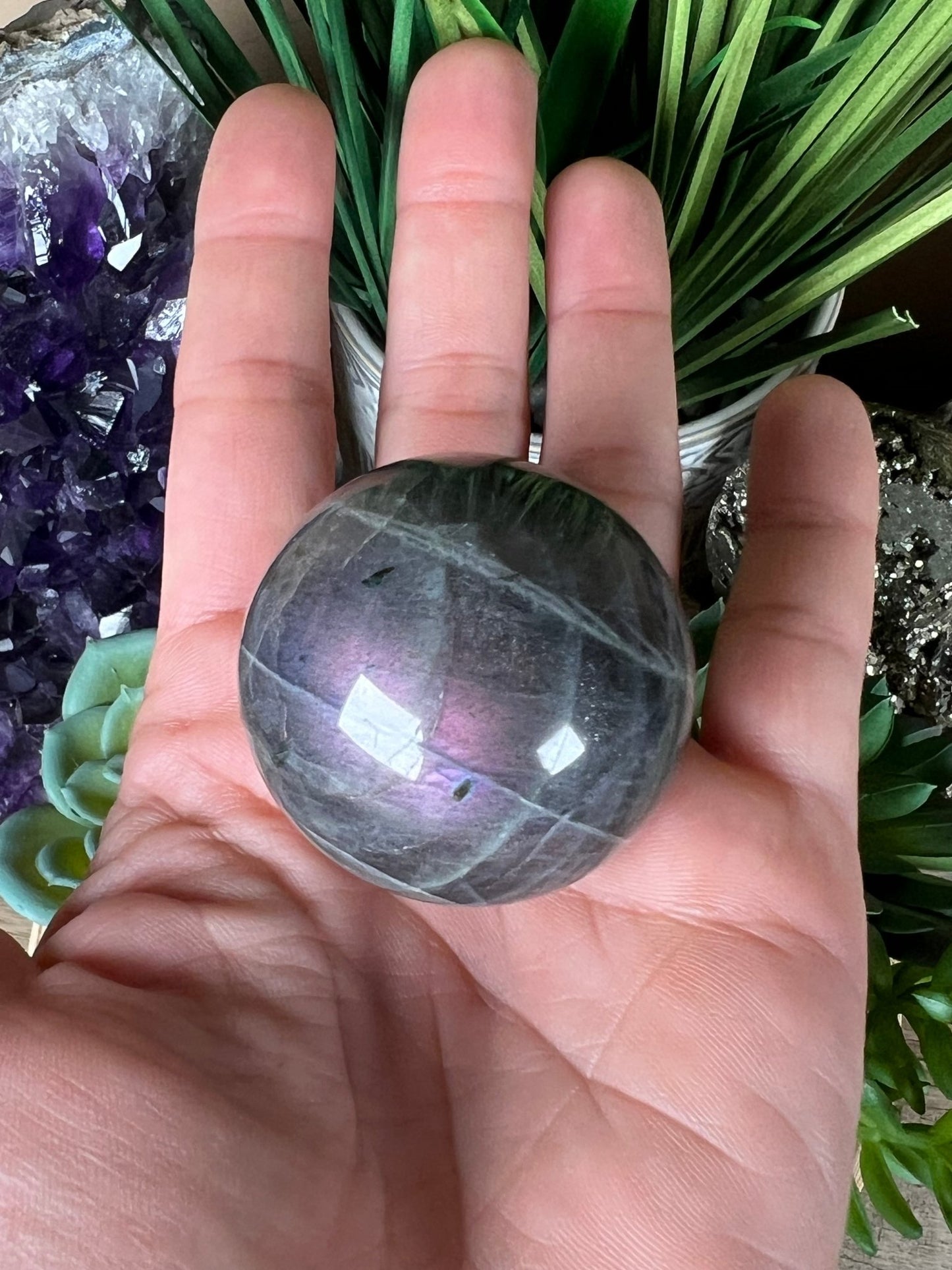 Purple Labradorite Sphere - Purple Door Alchemy