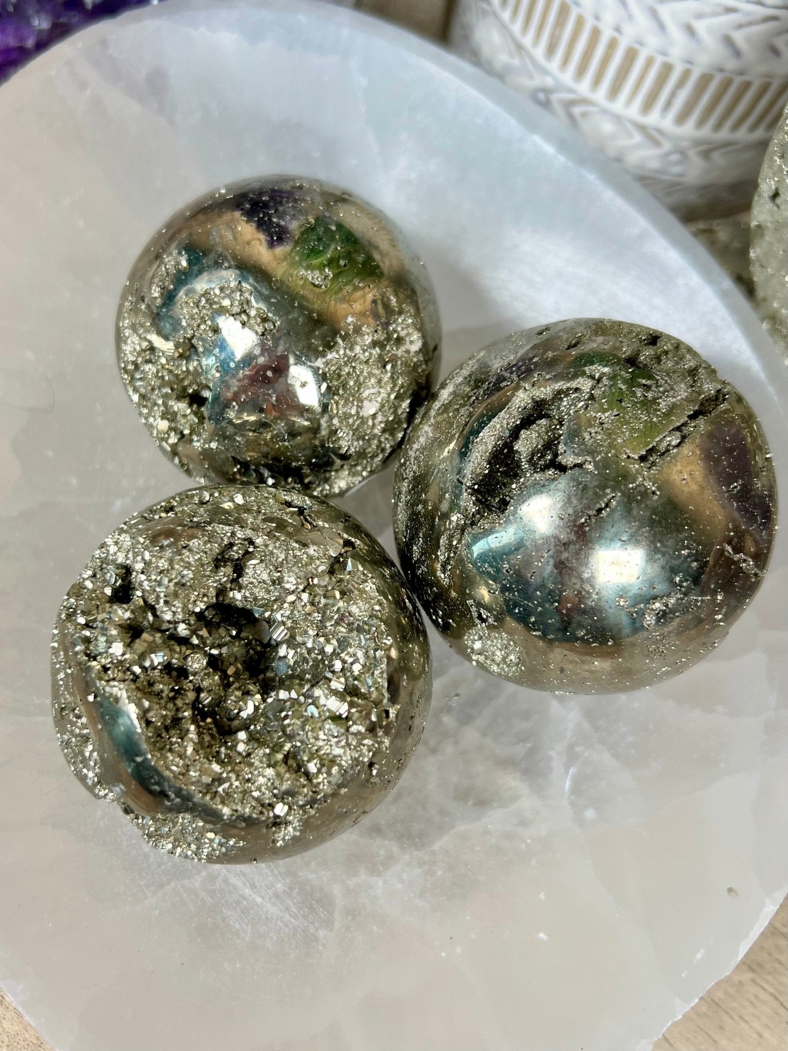 Pyrite Spheres - Purple Door Alchemy