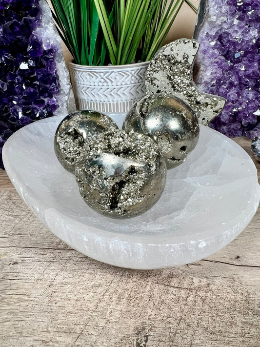 Pyrite Spheres - Purple Door Alchemy