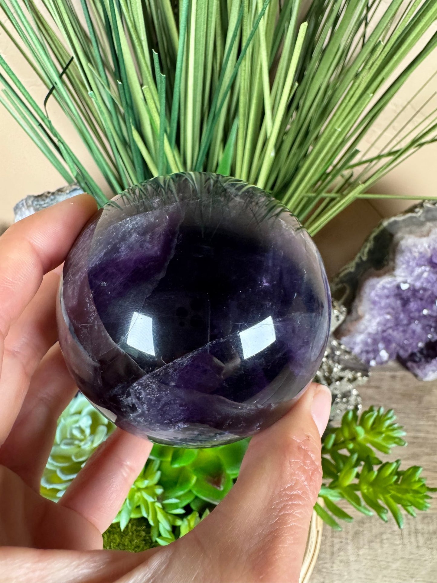 Rainbow Fluorite Sphere 72mm/ 2.83 - Purple Door Alchemy