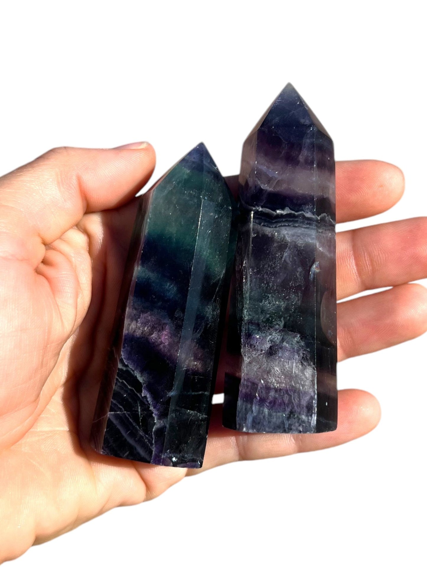 Rainbow Fluorite Towers - Purple Door Alchemy