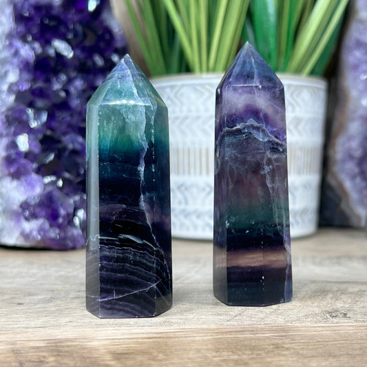 Rainbow Fluorite Towers - Purple Door Alchemy