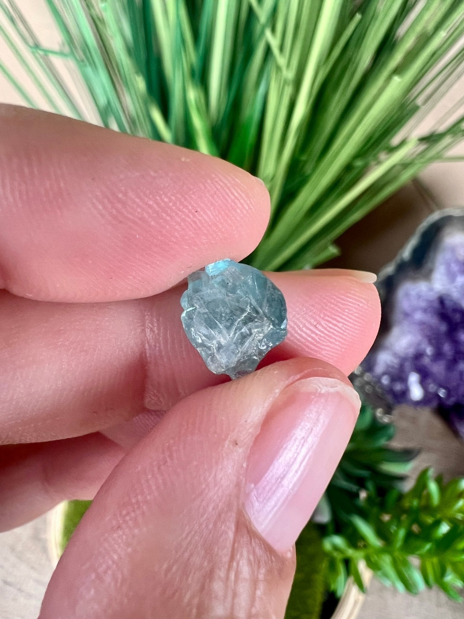 Raw Blue Apatite - Gemmy - Purple Door Alchemy