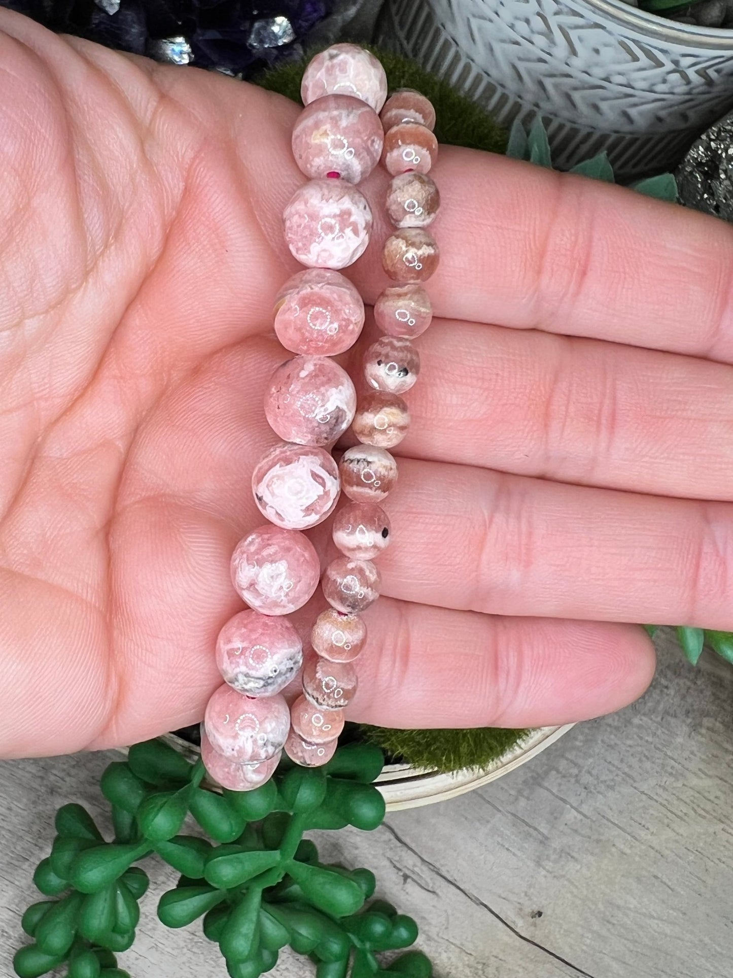 Rhodochrosite Bracelet - Purple Door Alchemy