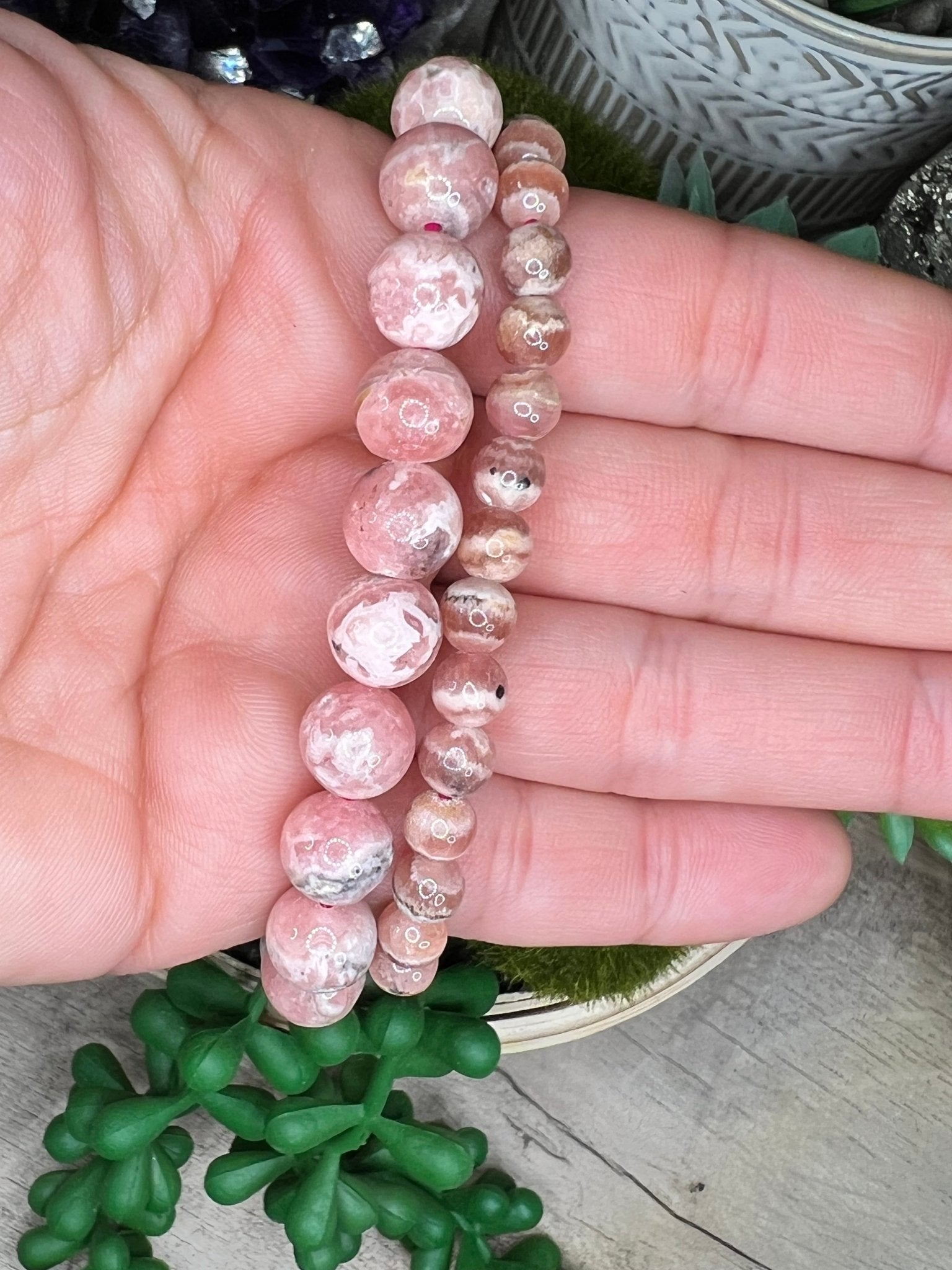 Rhodochrosite Bracelet - Purple Door Alchemy