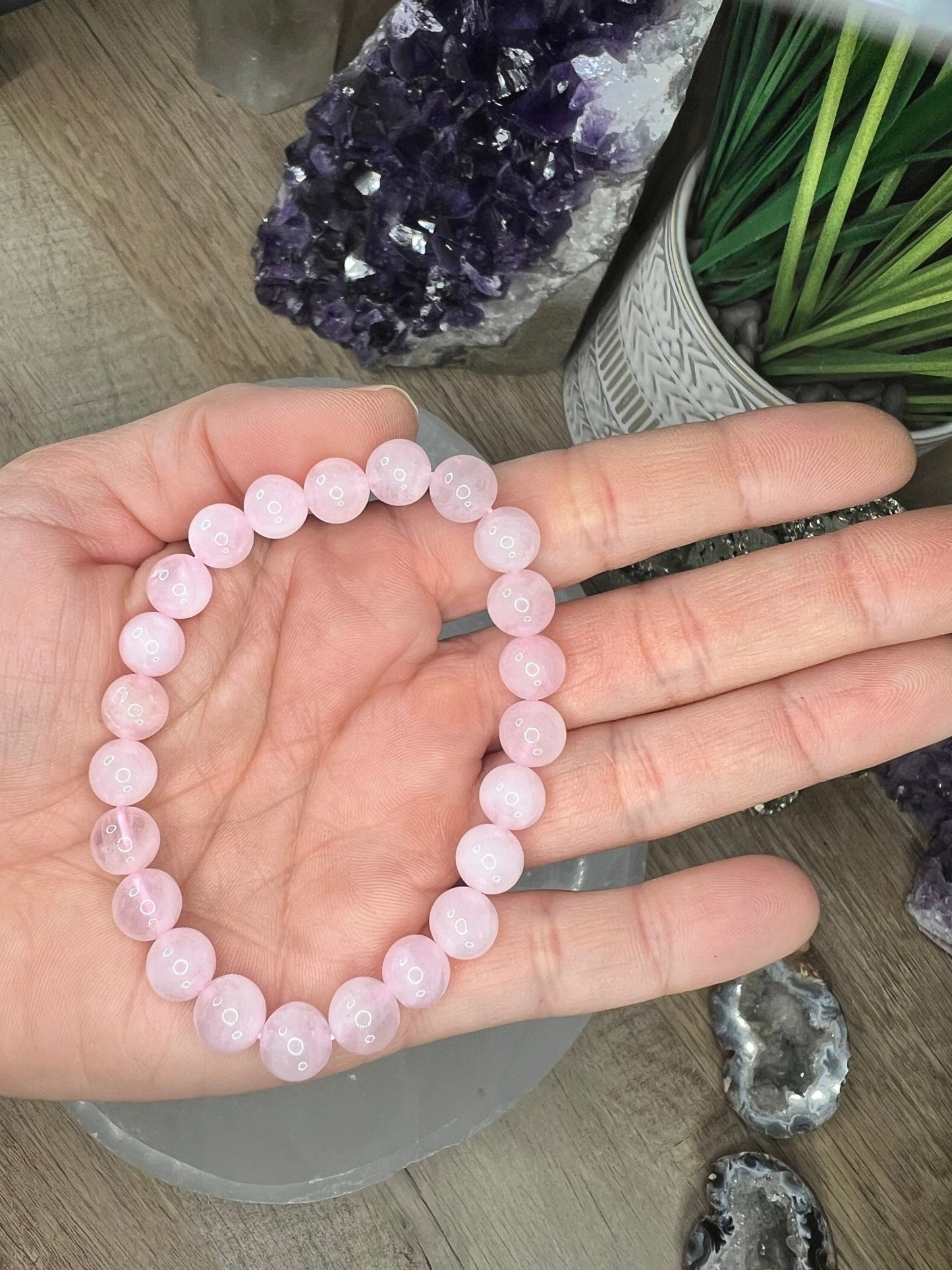 Rose Quartz Bracelet - Purple Door Alchemy