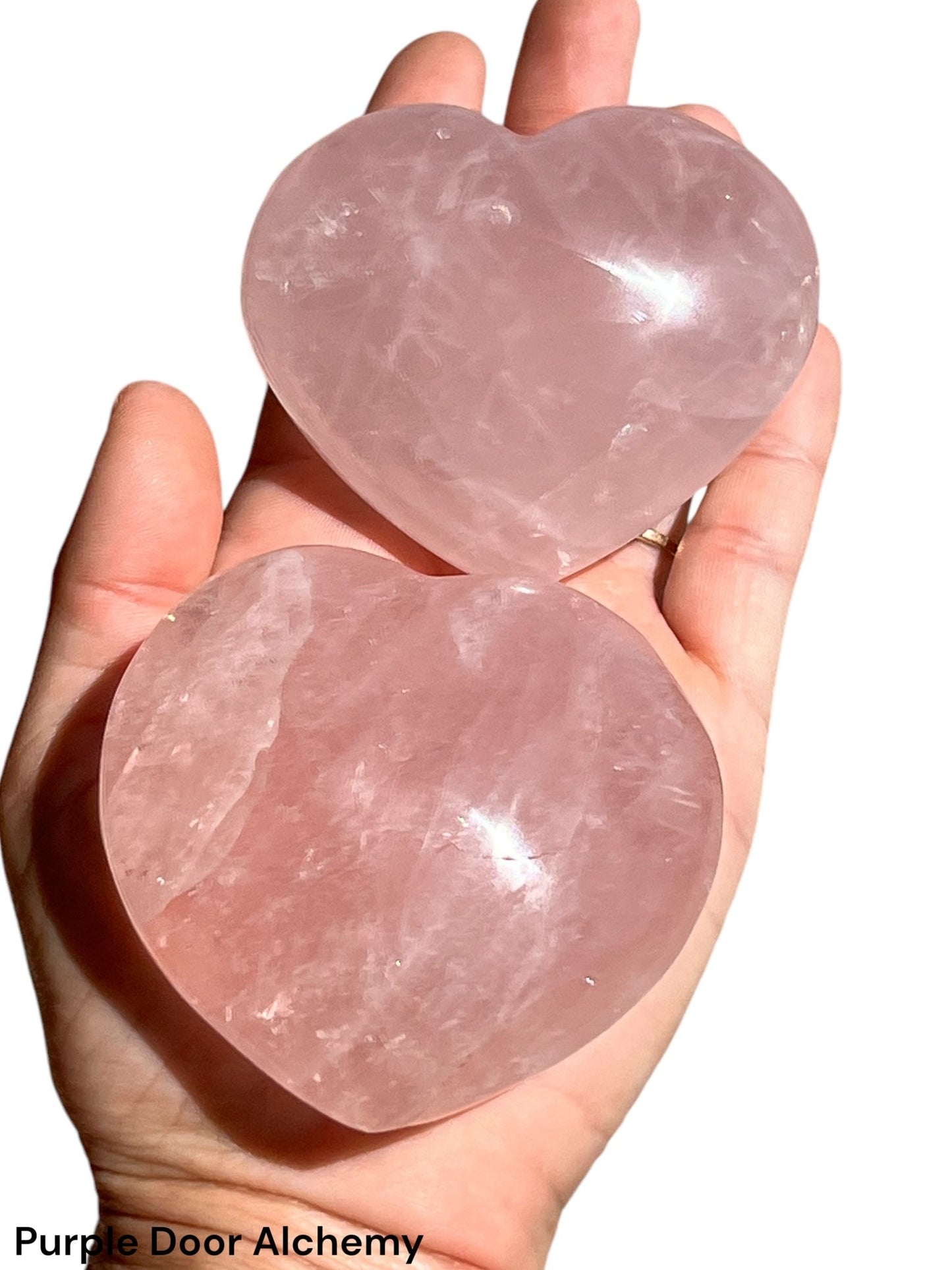 Rose Quartz Hearts - Purple Door Alchemy