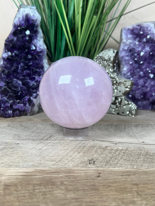 Rose Quartz Sphere 89mm - Purple Door Alchemy