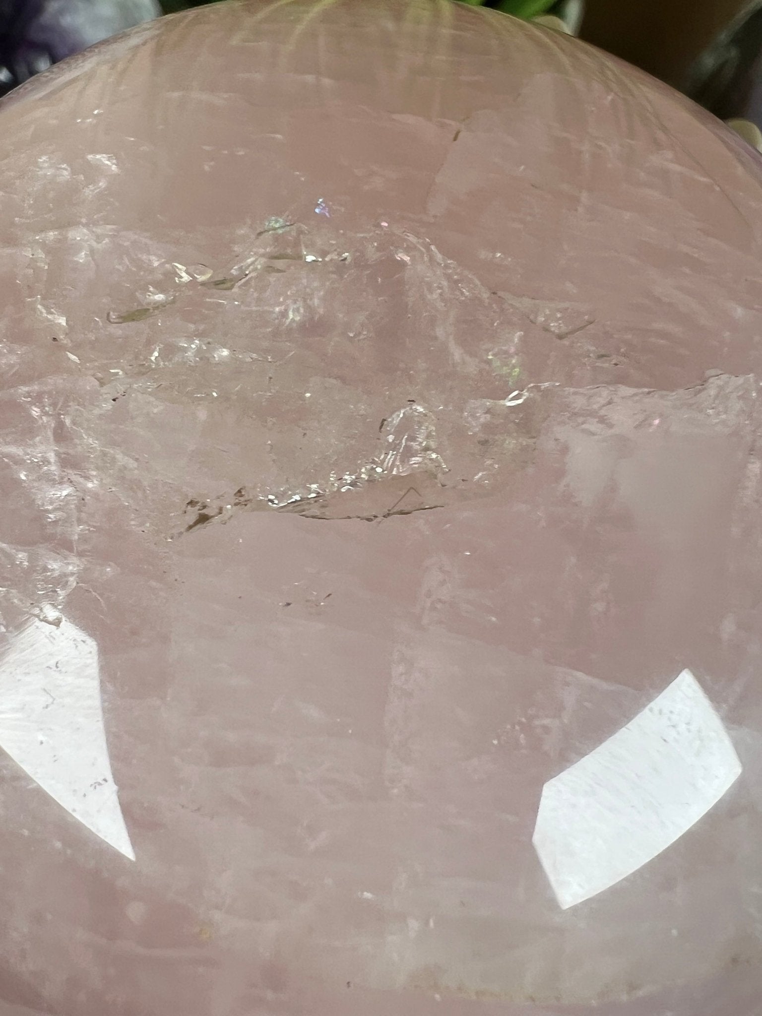 Rose Quartz Sphere 93mm - Purple Door Alchemy