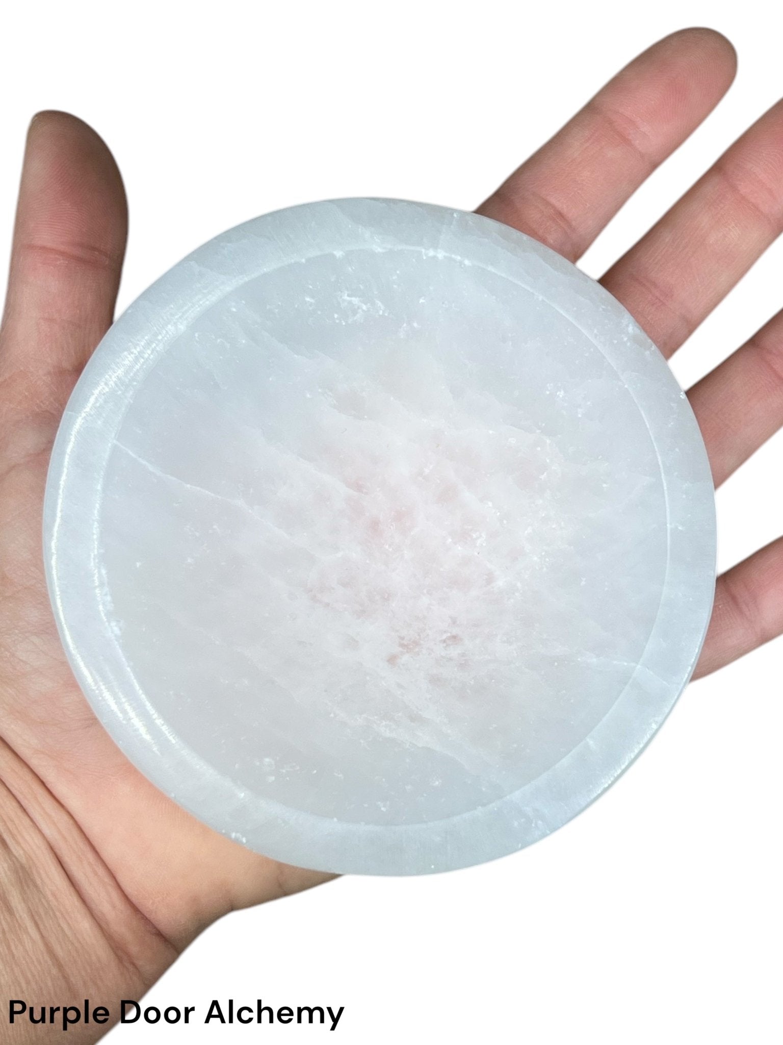 Round Selenite Bowl - Purple Door Alchemy