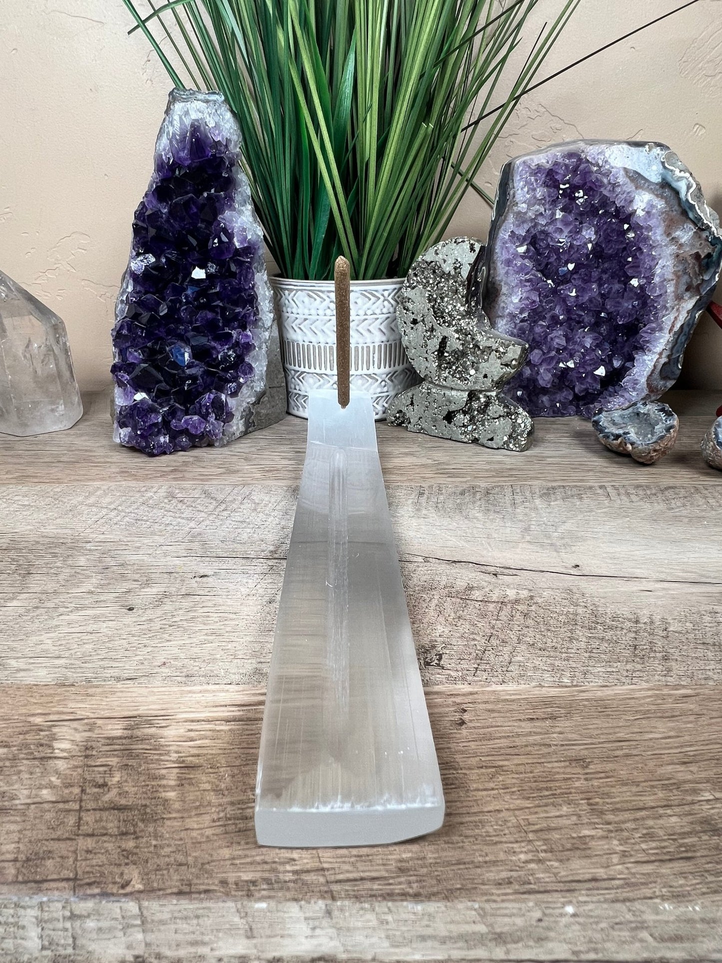 Selenite Incense Holder - Purple Door Alchemy