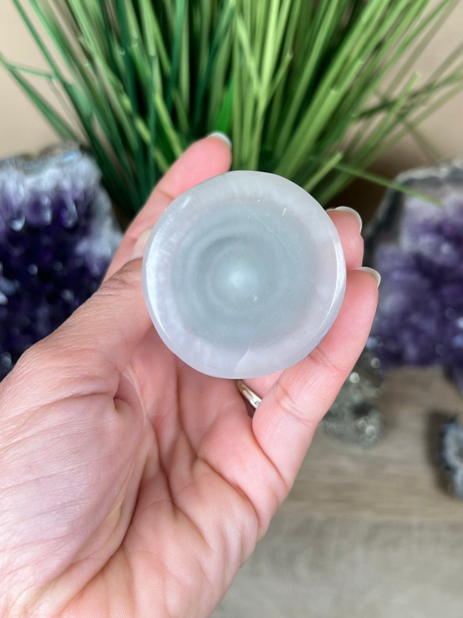 Selenite Spiral Tower - Purple Door Alchemy