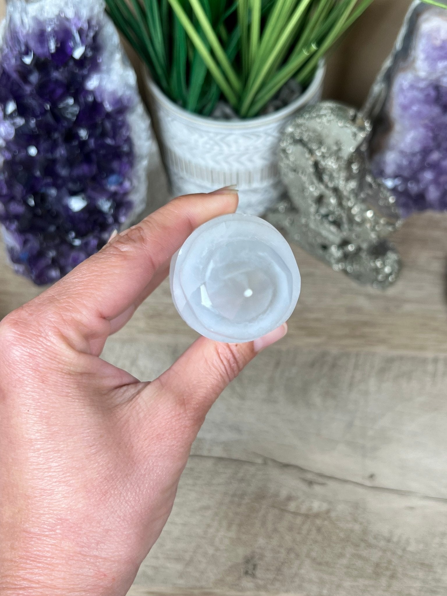 Selenite Spiral Tower - Purple Door Alchemy