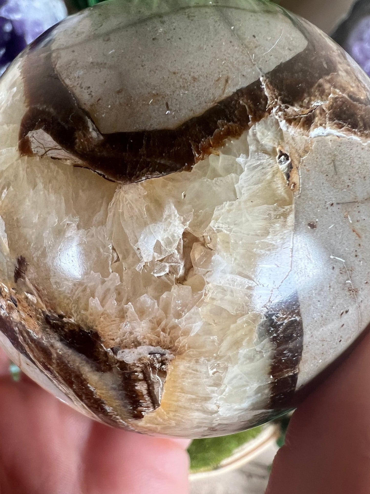 Septarian Sphere 66mm (2.6") - Purple Door Alchemy