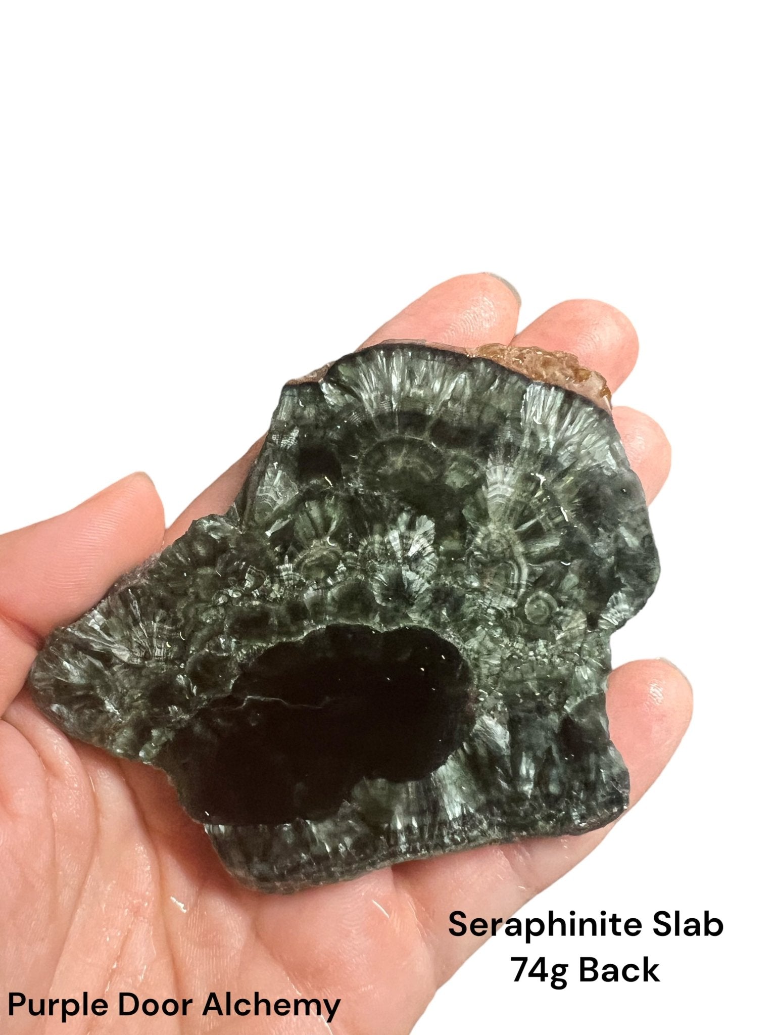 Seraphinite Slab 74g - Purple Door Alchemy
