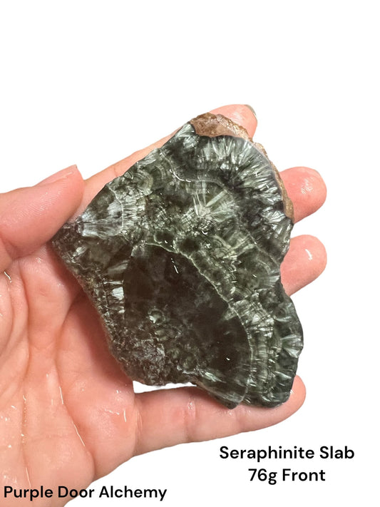 Seraphinite Slab 76g - Purple Door Alchemy