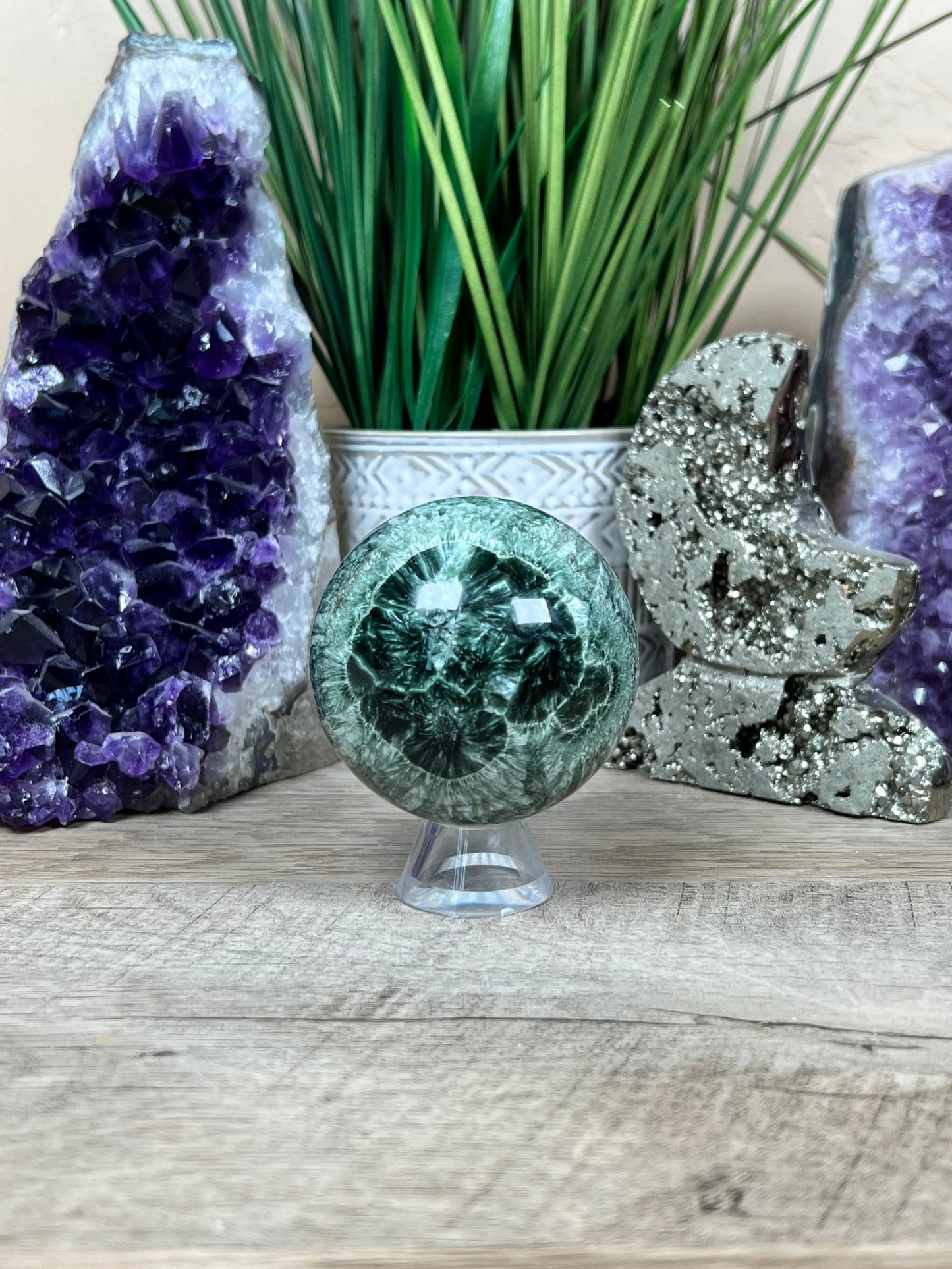 Seraphinite Sphere 65mm (2.57") - Purple Door Alchemy