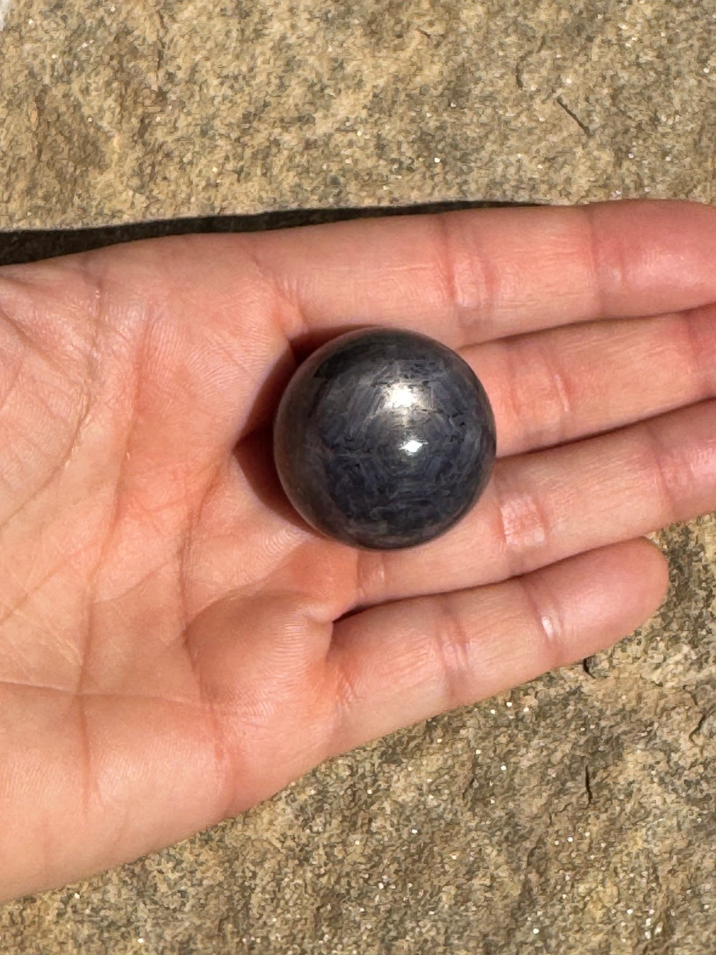 Six - Point Star Sapphire Sphere 28.9mm - Purple Door Alchemy
