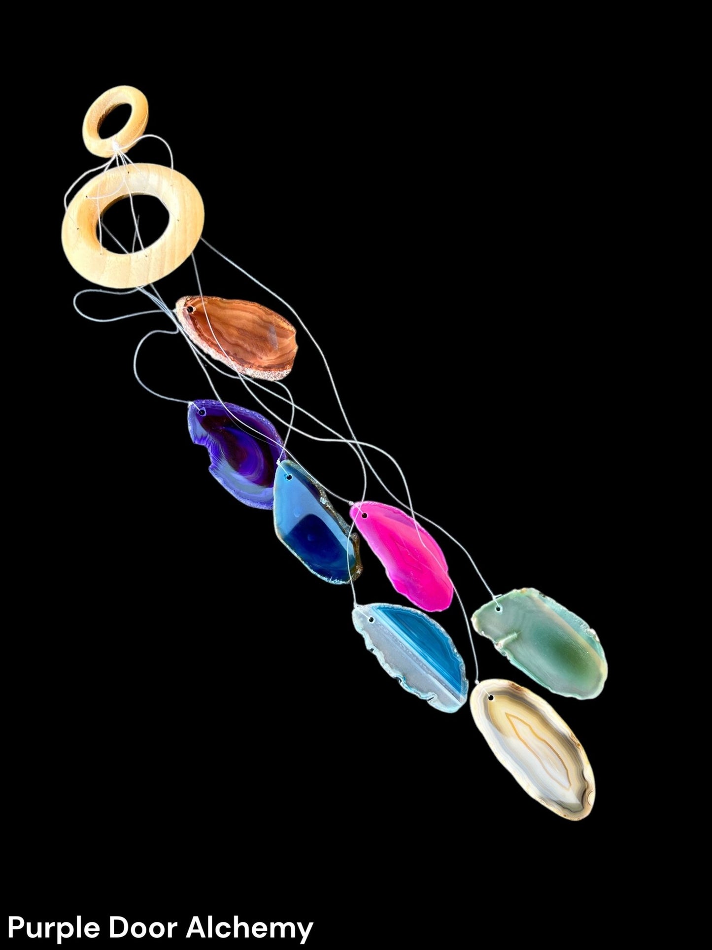 Small Agate Wind Chime - Purple Door Alchemy