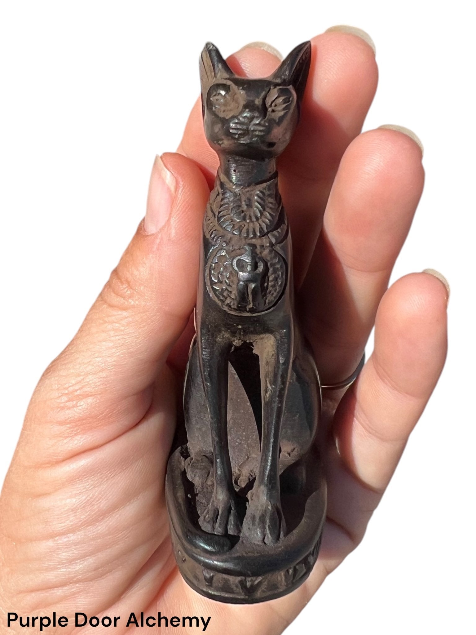 Small Bastet Cat Statue - Purple Door Alchemy