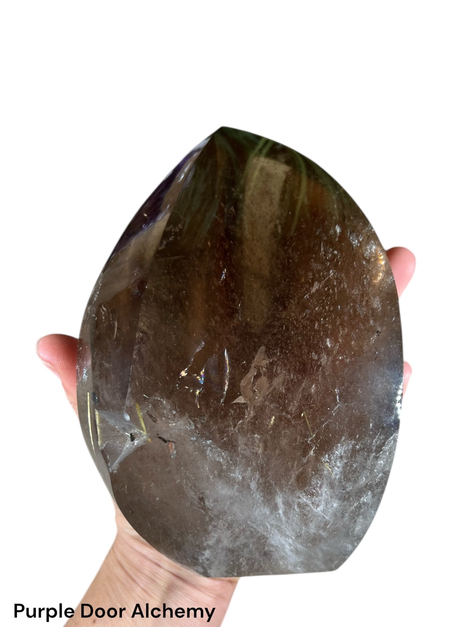 Smoky Quartz Flame with Rutile Inclusions - Purple Door Alchemy