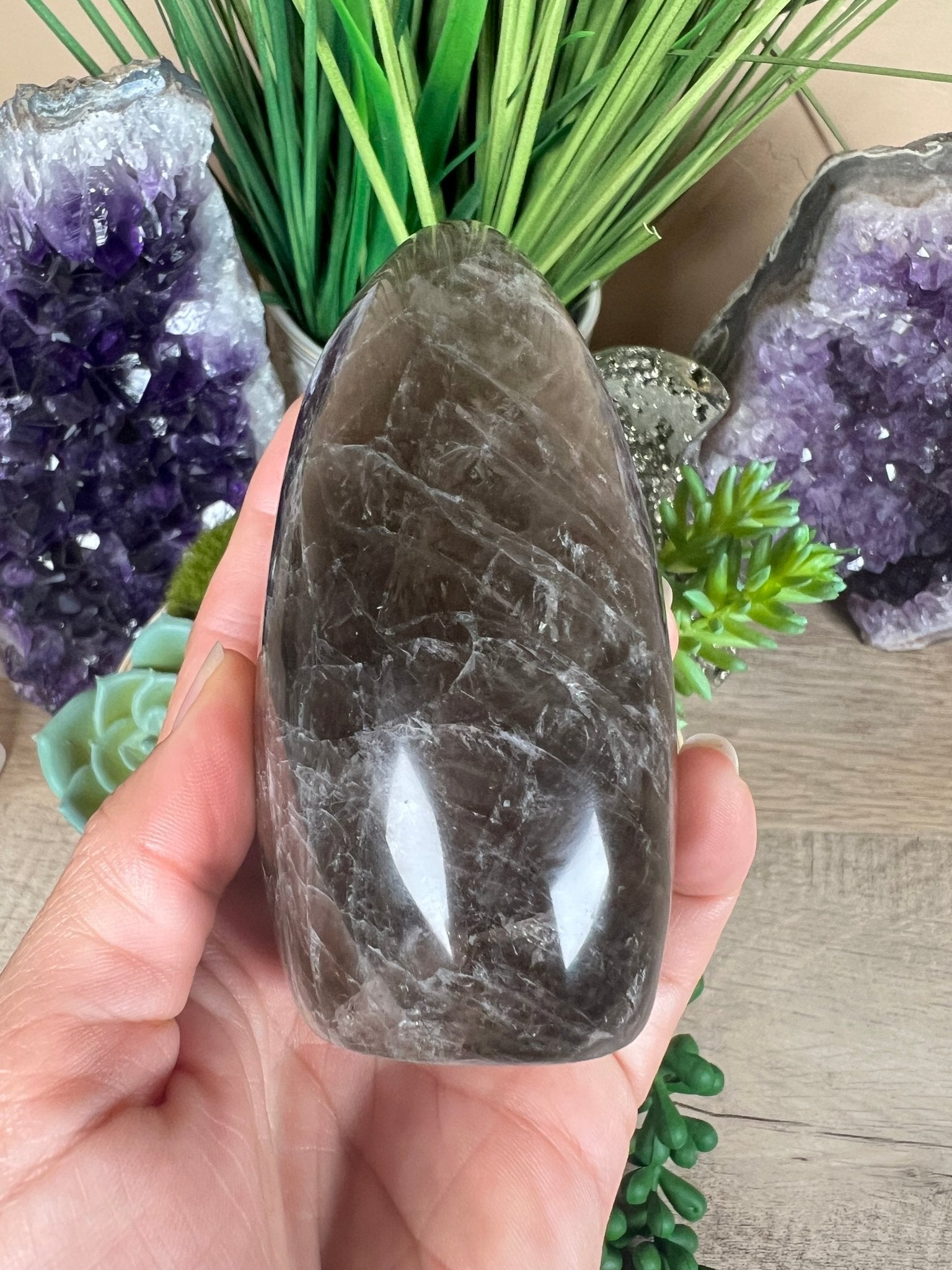 Smoky Quartz Freeform 100mm, 3.9in - Purple Door Alchemy