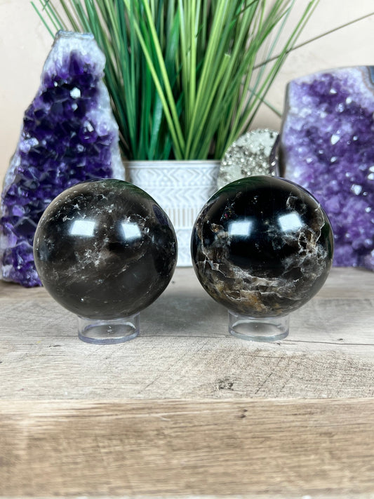 Smoky Quartz Sphere - Purple Door Alchemy