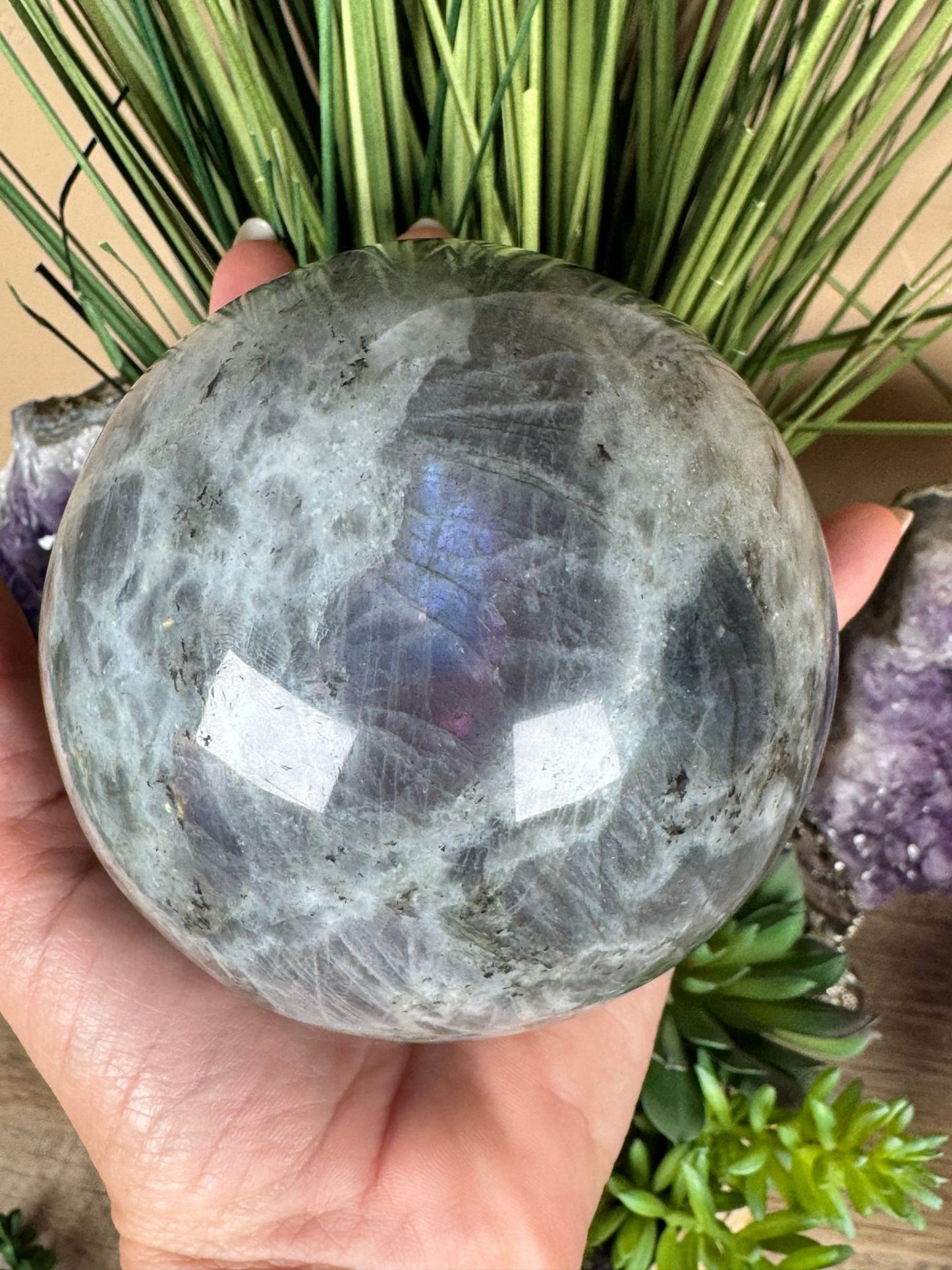 Sunset Labradorite Sphere 95mm/3.7 Inch - Purple Door Alchemy