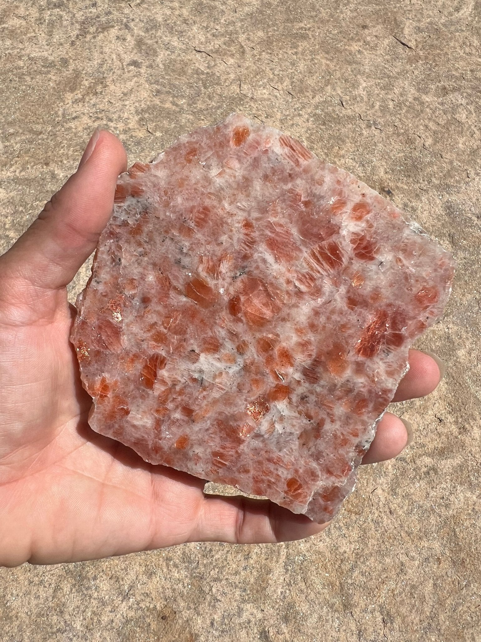 Sunstone Polished Slab 162g - Purple Door Alchemy