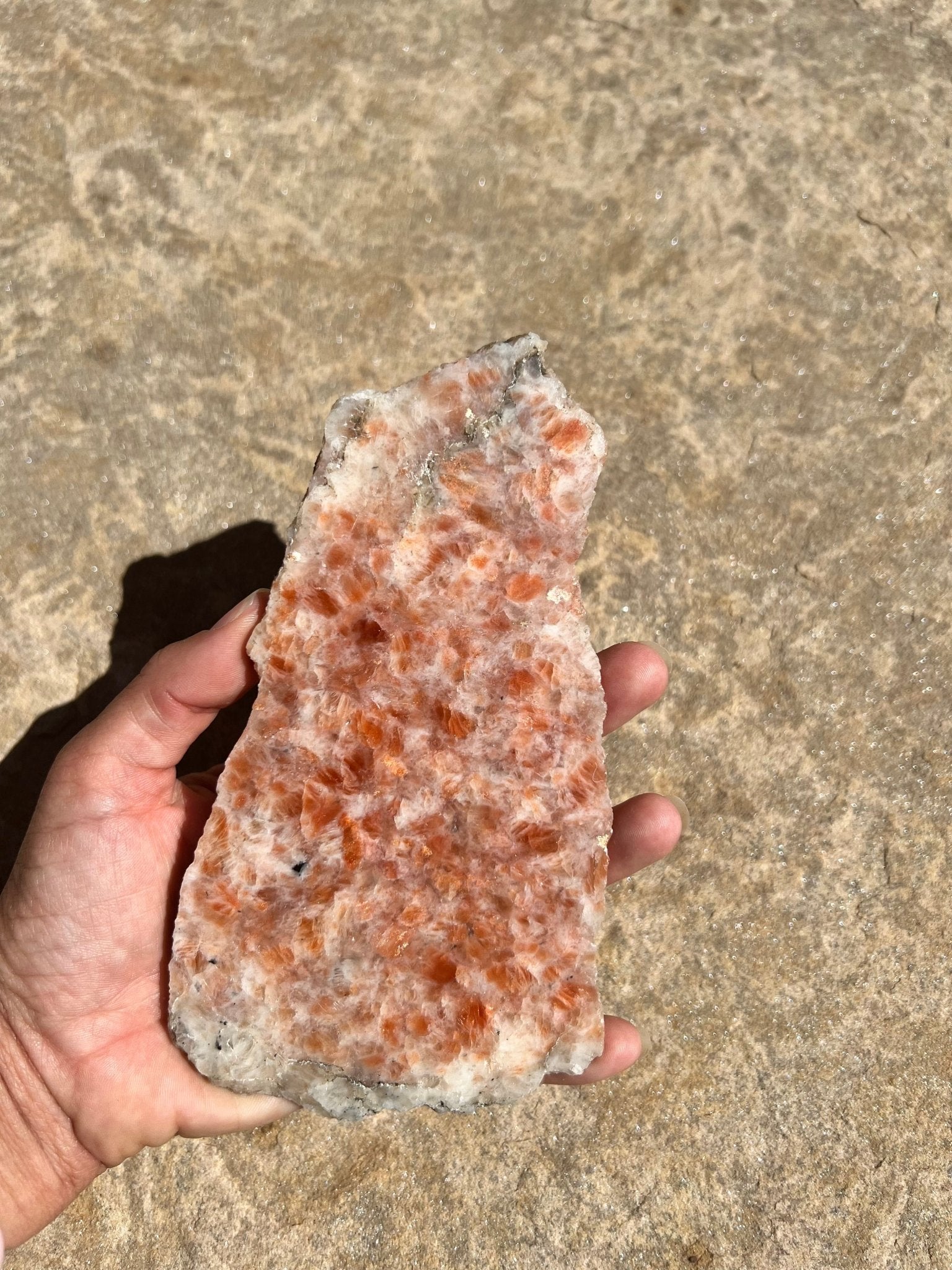 Sunstone Polished Slab 272g - Purple Door Alchemy