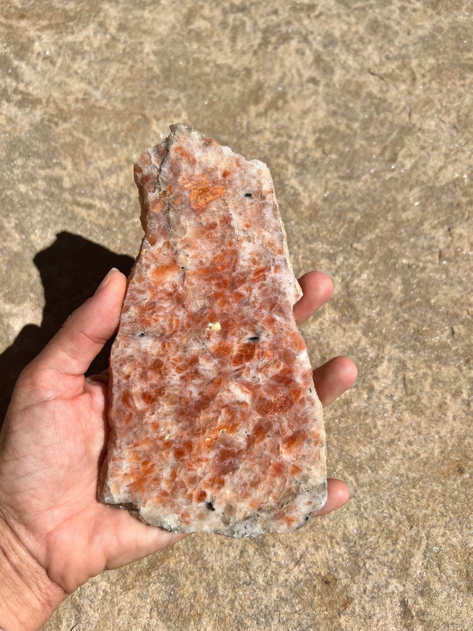Sunstone Polished Slab 272g - Purple Door Alchemy