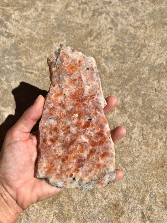 Sunstone Polished Slab 272g - Purple Door Alchemy
