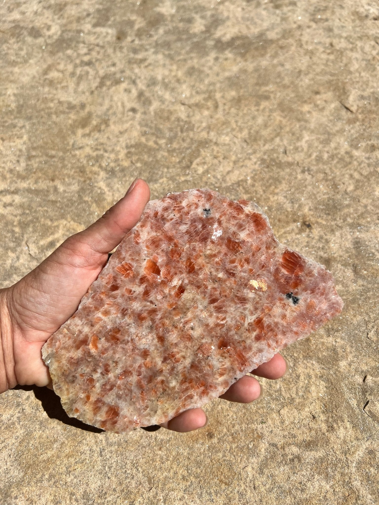 Sunstone Polished Slab 298g - Purple Door Alchemy