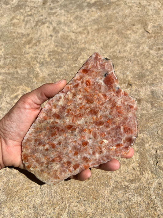 Sunstone Polished Slab 298g - Purple Door Alchemy