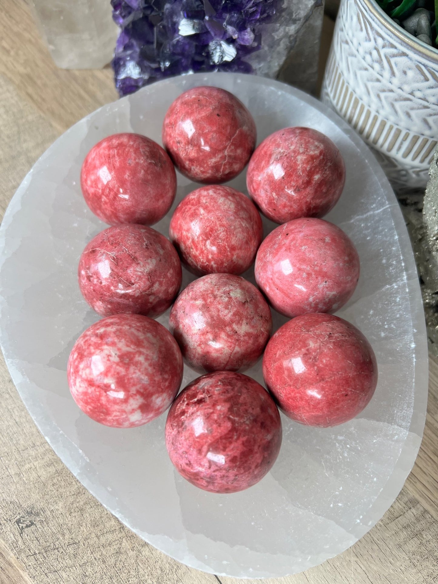 Thulite Sphere 40mm - Purple Door Alchemy