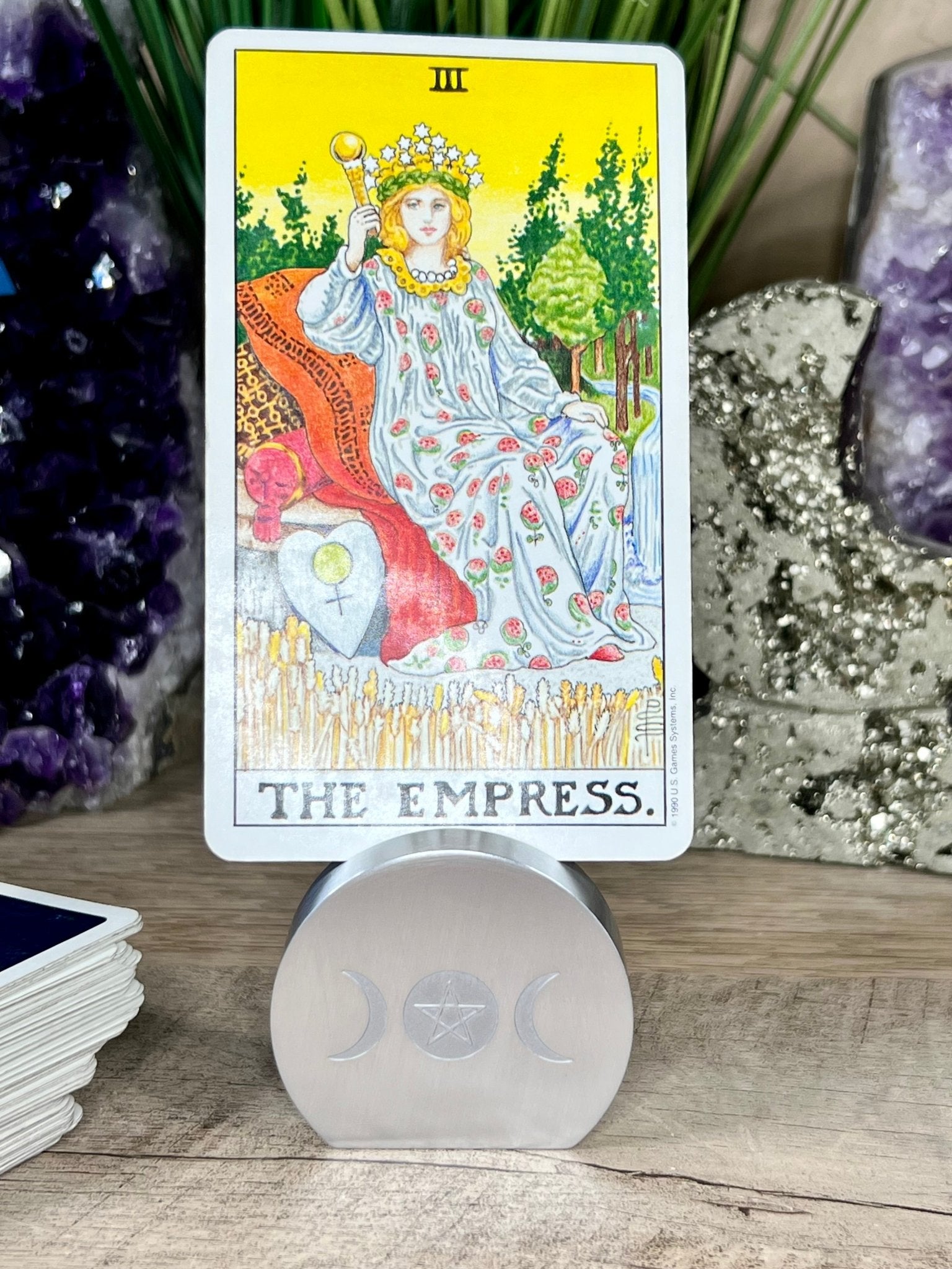 Triple Moon Card Holder - Purple Door Alchemy