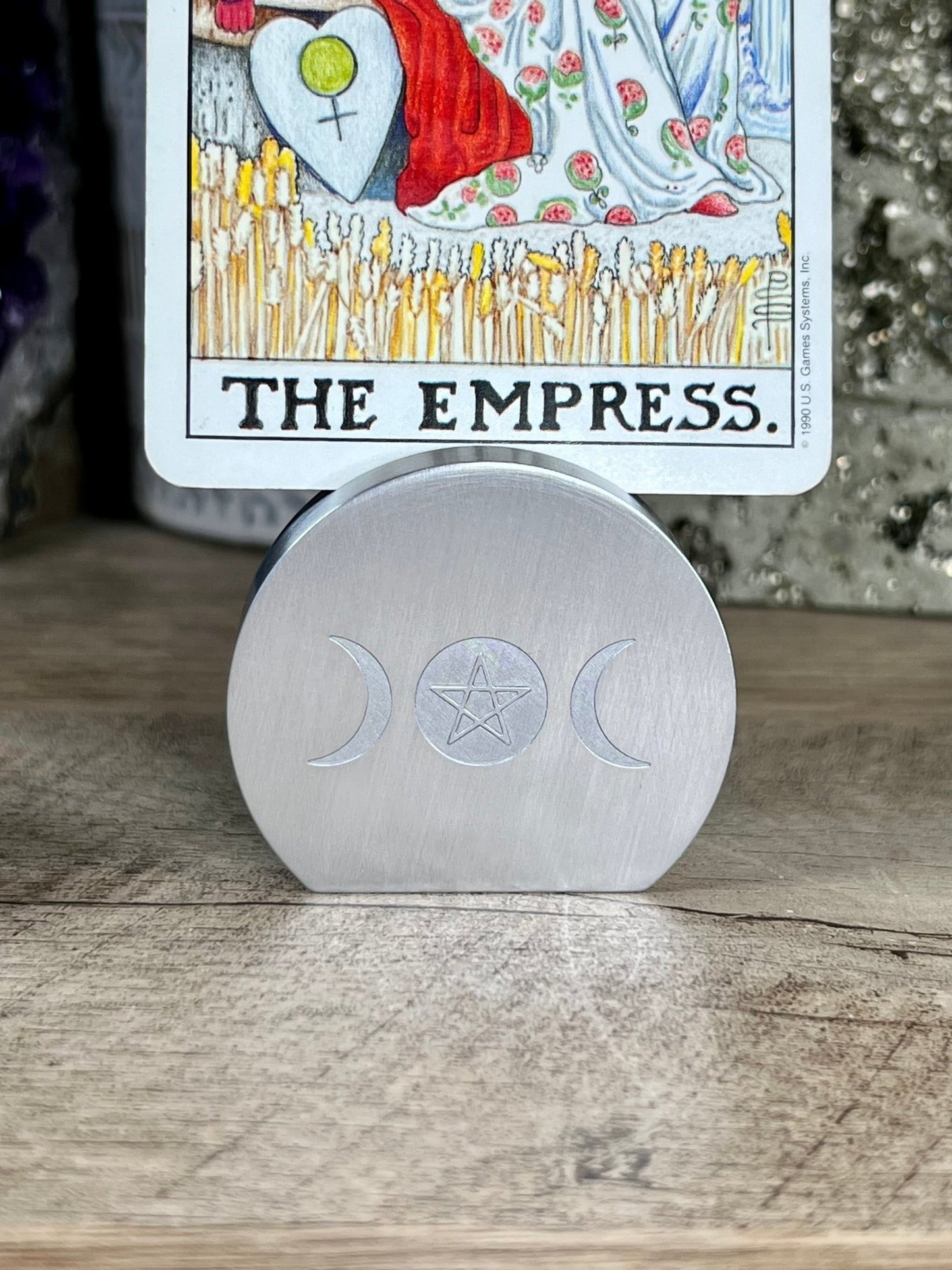 Triple Moon Card Holder - Purple Door Alchemy