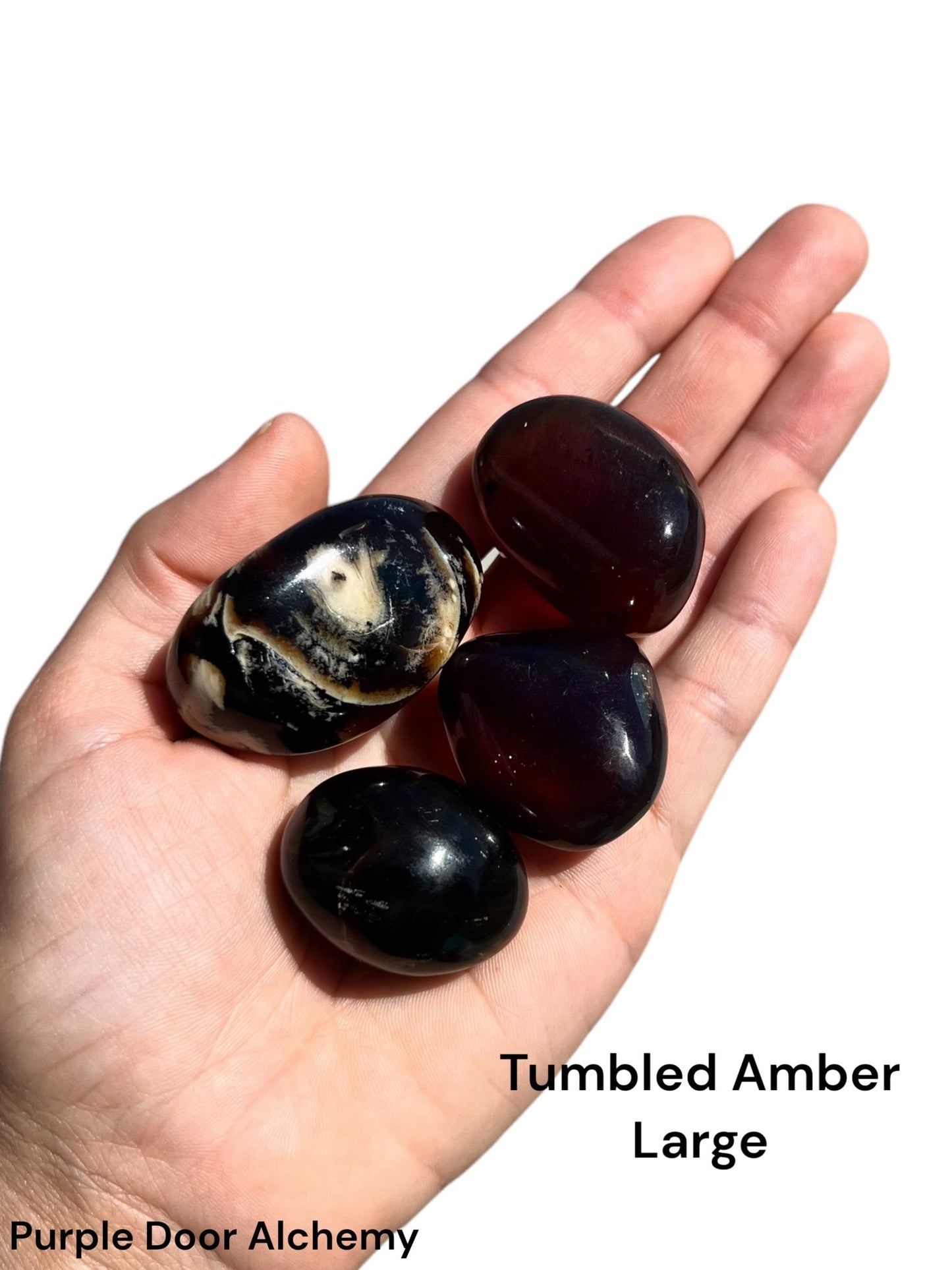 Tumbled Amber - Purple Door Alchemy
