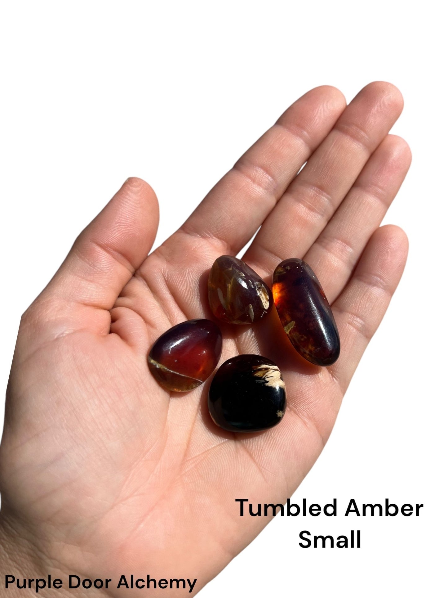 Tumbled Amber - Purple Door Alchemy