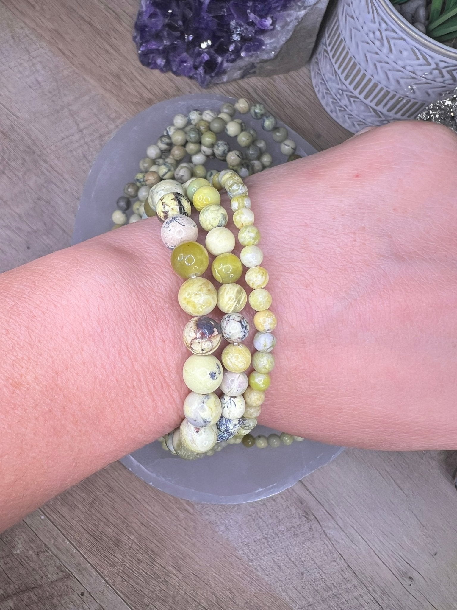 Yellow Serpentine Bracelet - Purple Door Alchemy