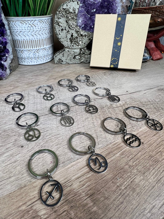Zodiac Keychain - Purple Door Alchemy