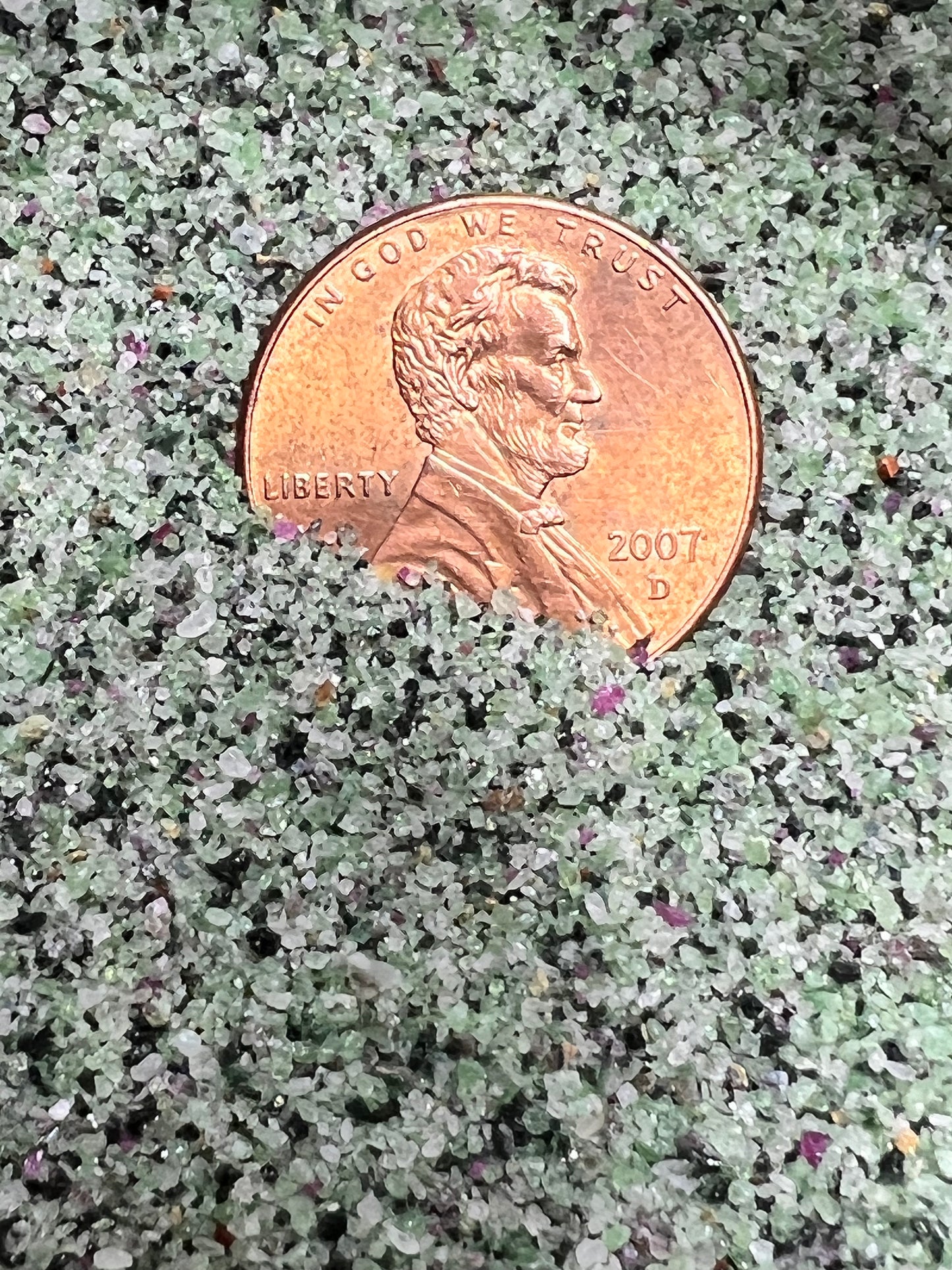 Crushed Ruby Zoisite Sand - Crushed Minerals - Purple Door Alchemy