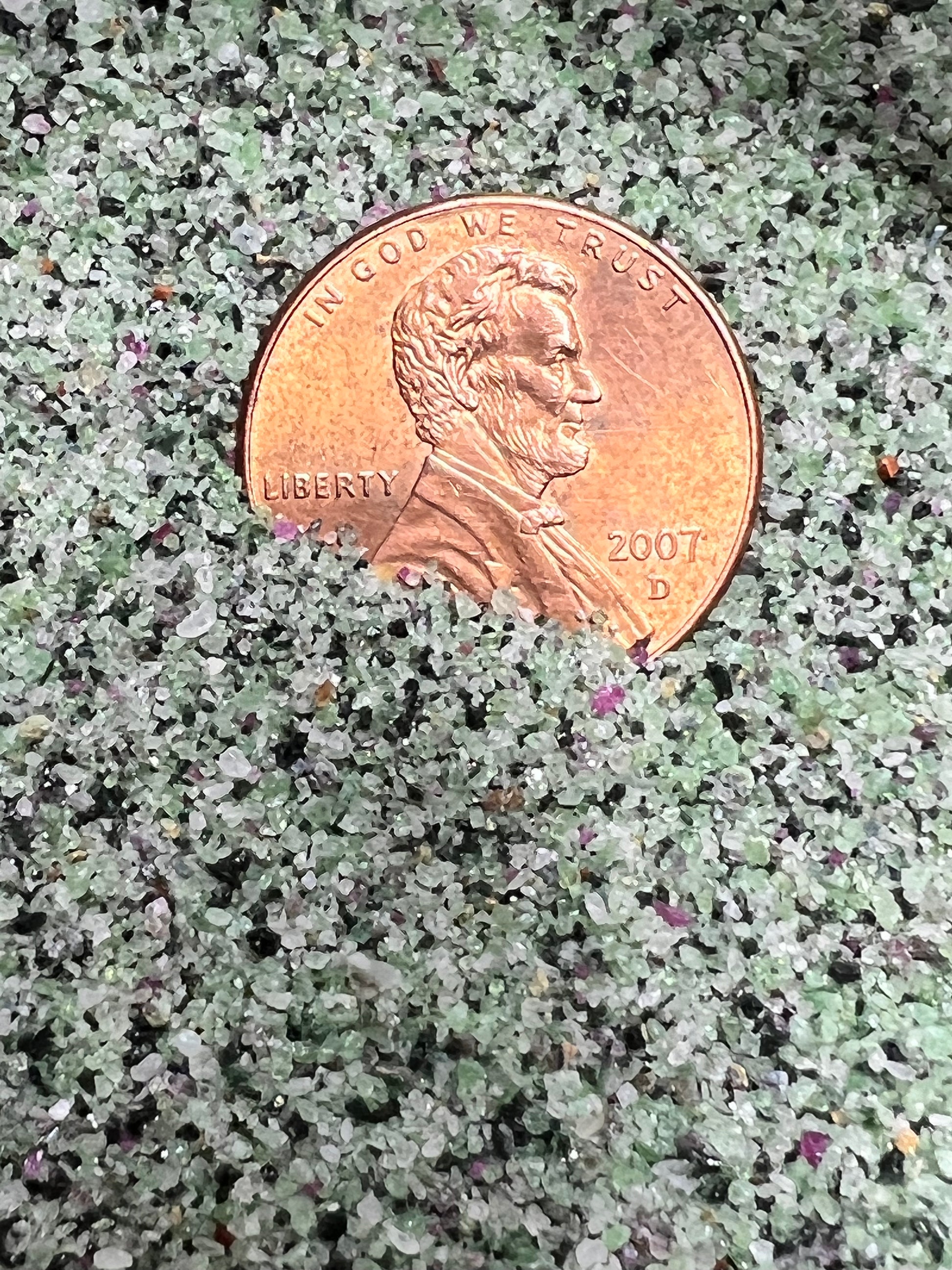 Crushed Ruby Zoisite Sand - Crushed Minerals - Purple Door Alchemy