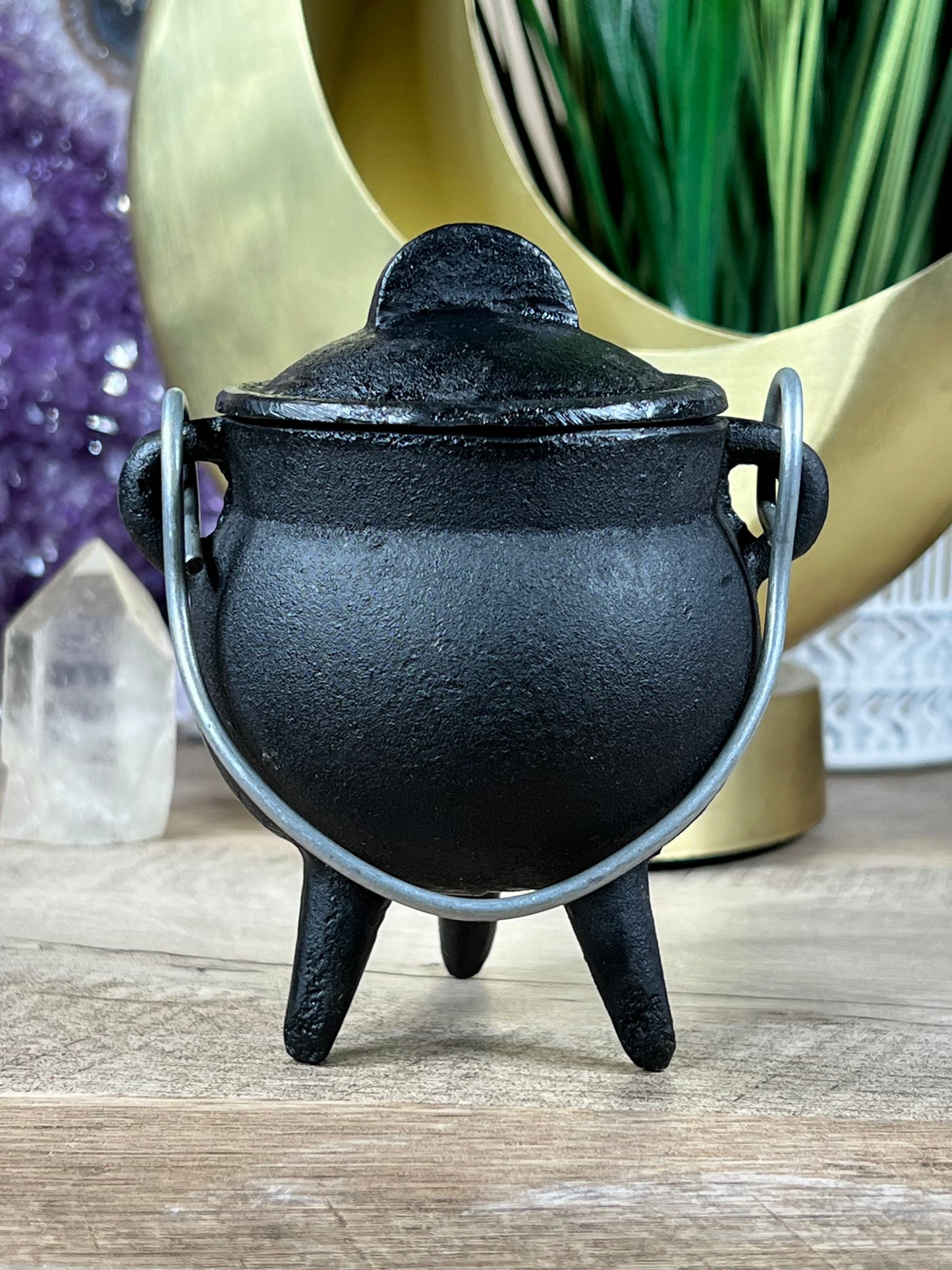 Black Cast Iron Cauldron